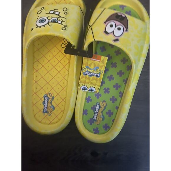 SPONGEBOB SQUAREPANTS SLIDES. BRAND NEW. ADULT SIZE 12 - Picture 2 of 6